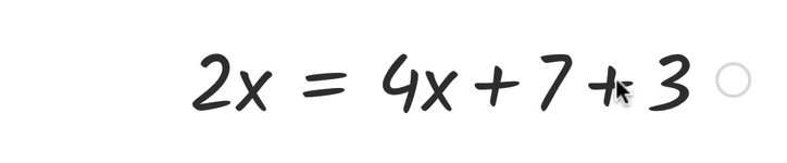 Click to perform an operation like addition.