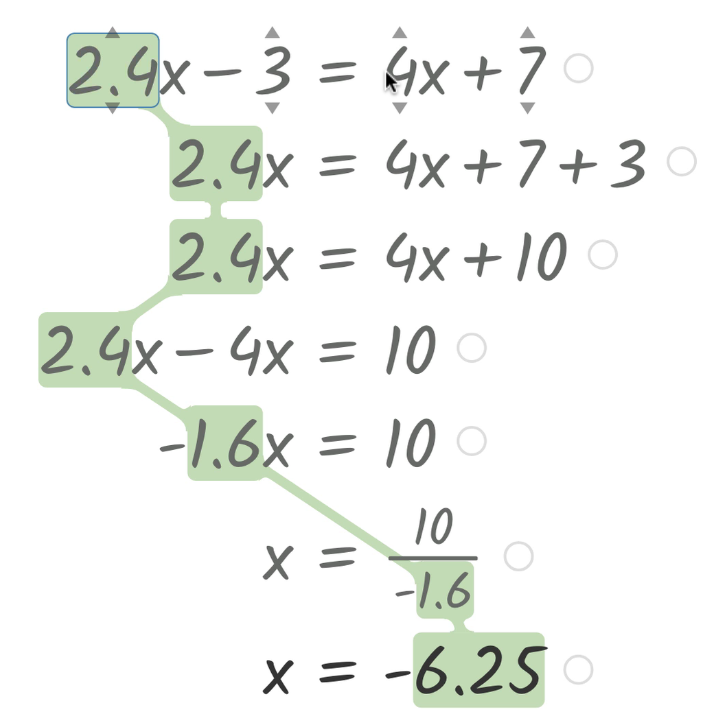 Change a number in one place in the sequence of steps and it will change it everywhere else.